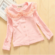 Toddler Girls Long Sleeve Tops Lace Collar Blouse Cotton Bottoming Shirts 1-3Y NW