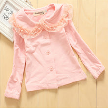 Toddler Girls Long Sleeve Tops Lace Collar Blouse Cotton Bottoming Shirts 1-3Y NW