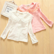 Toddler Girls Long Sleeve Tops Lace Collar Blouse Cotton Bottoming Shirts 1-3Y NW