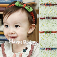 Toddler Kids Baby Girls Handmade Crochet Knit Bow Headbands Hair Bow Band Headwear NW
