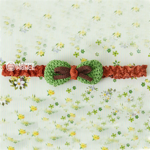 Toddler Kids Baby Girls Handmade Crochet Knit Bow Headbands Hair Bow Band Headwear NW