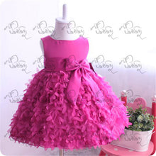 Toddlers Kids Girls Pettiskirt Party Dress Flower Clusters Bow Fluffy Dress 1-6Y NW