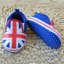 UK Flag Style Boy Toddler Shoes Soft Sole Crib Shoes Prewalker Sneaker S-L 0-18M NW