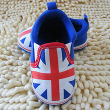 UK Flag Style Boy Toddler Shoes Soft Sole Crib Shoes Prewalker Sneaker S-L 0-18M NW