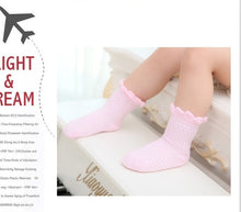 Ultra-soft lace fishnet children's socks relent boneless suture Free ping NW