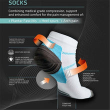 Unisex Men Women Foot Compression Socks Absorb Sweat For Plantar Fasciitis Heel Spurs Pain Sock NW