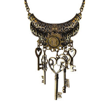 Vintage Key Bronze Women Long Chain Pendant Sweater Necklace Fashion Jewelry New NW