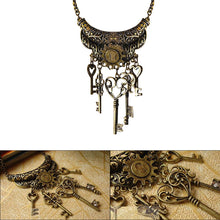Vintage Key Bronze Women Long Chain Pendant Sweater Necklace Fashion Jewelry New NW