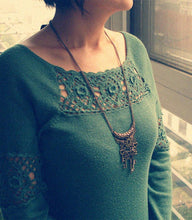 Vintage Key Bronze Women Long Chain Pendant Sweater Necklace Fashion Jewelry New NW