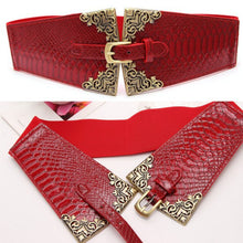 Vintage Metal Buckle Stylish Women Elastic Wide Waist Belt Leather Waistband Wholesale NW
