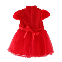 Vintage Toddler Girls Short Sleeve Dresses Chinese Tang Costume Cheongsam Tutu Dress NW