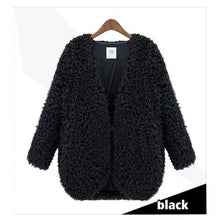 Women Fluffy Shaggy Faux Fur Cape Coat Long Sleeve Fashion Cardigan Jacket Tops ht NW