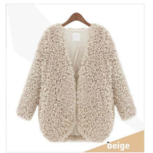 Women Fluffy Shaggy Faux Fur Cape Coat Long Sleeve Fashion Cardigan Jacket Tops ht NW