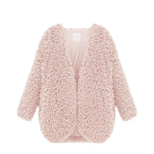 Women Fluffy Shaggy Faux Fur Cape Coat Long Sleeve Fashion Cardigan Jacket Tops ht NW