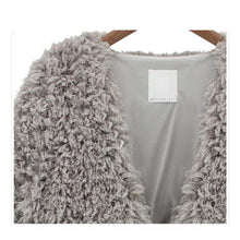 Women Fluffy Shaggy Faux Fur Cape Coat Long Sleeve Fashion Cardigan Jacket Tops ht NW