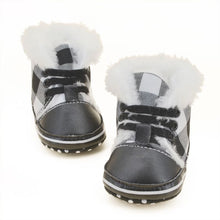 Boots Girls Boys Boots Kids Cotton Leather Shoes Children Snow Boots Warm 0-18 Months NW