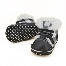 Boots Girls Boys Boots Kids Cotton Leather Shoes Children Snow Boots Warm 0-18 Months NW