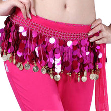 Women Belly Dance Hip Skirt Scarf Wrap Crystal Sequins Belt Coins Dancewear NW