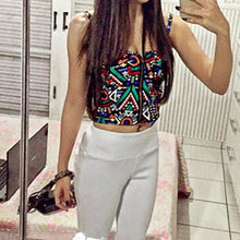 Women Bralette Zipper Padded Bra Bustier Crop Top Blouse Party Beach Tank Shirt NW