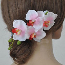 Women Butterfly Orchid Flower Hair Clip Barrette Pin Bridal Wedding Prom Party Hair Decoration NW