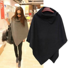 Women Casual Oversized Batwing wool Jacket Poncho Cloak loose Outwear NW