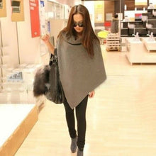 Women Casual Oversized Batwing wool Jacket Poncho Cloak loose Outwear NW