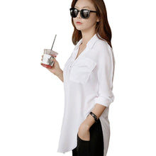 Women Chiffon Stand Neck Tops Tee Long Sleeve Shirt Casual Blouse Loose Shirt S-XL NW