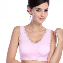Women Comfy Lace Seamless fitness Padded Bra Vest Tanks Racerback Workout Crop Top NW