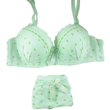 Women Deep-V Bra Set Girl Floral Lace Underwear Set Underwire Brassiere Outfit 32B-36B NW