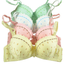 Women Deep-V Bra Set Girl Floral Lace Underwear Set Underwire Brassiere Outfit 32B-36B NW