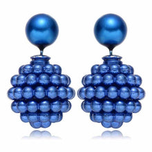 Women Fashion Paragraph Earrings Double Side 10 Colors Peal Stud Earrings Jewellery Wholesale NW