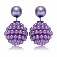 Women Fashion Paragraph Earrings Double Side 10 Colors Peal Stud Earrings Jewellery Wholesale NW