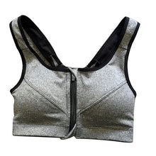 Women Fitness Stretch Workout Tank Top Seamless Bra Racerback Zipper Leisure Bra NW