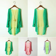 Women Girl Loose Long Pullover Irregular Long Sleeve Casual Blouse Tops NW