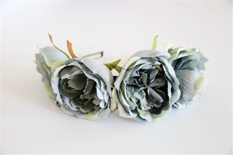Women Girl Beach Chic Nice Handmade Floral Crown Flower Headband Hair Garland Wedding Party Headpiece NW