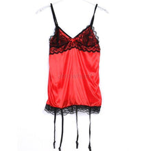 Women Lace Dress Sexy Lingerie Red Babydoll Sleepwear G-string Underwear NW