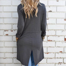 Women Long Sleeve Knitted Cardigan Open Stitch Trench Loose Sweater Outwear Coat Sweater Top NW