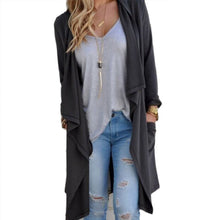 Women Long Sleeve Knitted Cardigan Open Stitch Trench Loose Sweater Outwear Coat Sweater Top NW