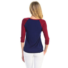 Women O-Neck Patchwork T Shirt Fashion half sleeve T-shirt Tee Tops Blusas Femininas NW