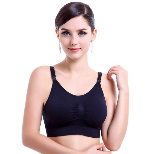 Women Padded Bra Underwear Full Coverage Maternity Breasting Feeding Tanks NW