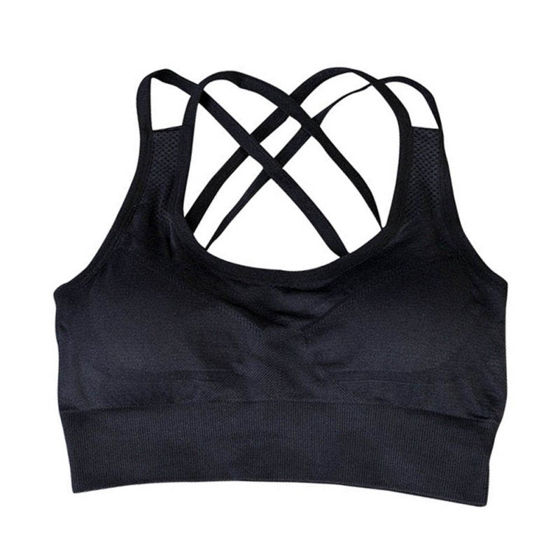 Women Quick Drying Shock Absorption Professional Body building Bra Tank Top Vest Fitness Seamless Vest NW