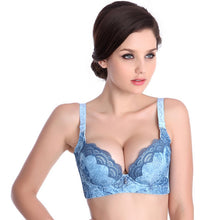 Women Sexy Deep V Underwire Gathered Bra Push Up Comfy Brassiere Underwear Lingerie 34-38C NW