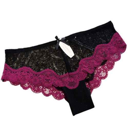 Women Sexy Lace Panties Women's Low Waist Briefs Underwear Thongs Sexy Mesh Lace Underwear Female NW