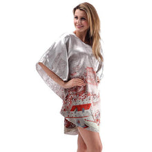 Women Sexy Soft Silk Blend Nightdress Crewneck Loose Comfort Sleepwear Dress NW