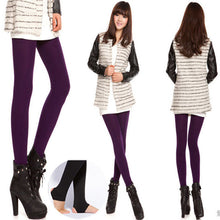 Women Skinny Solid Color Jeggings Stretchy Sexy Pants Soft Warm Leggings NW