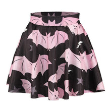 Women 3D Printed Short Mini High Waist Skirt Flared Pleated Skirts NW