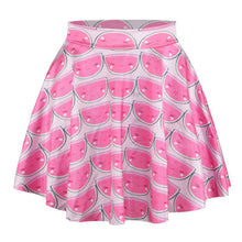 Women 3D Printed Short Mini High Waist Skirt Flared Pleated Skirts NW