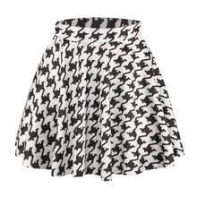 Women 3D Printed Short Mini High Waist Skirt Flared Pleated Skirts NW