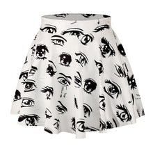 Women 3D Printed Short Mini High Waist Skirt Flared Pleated Skirts NW