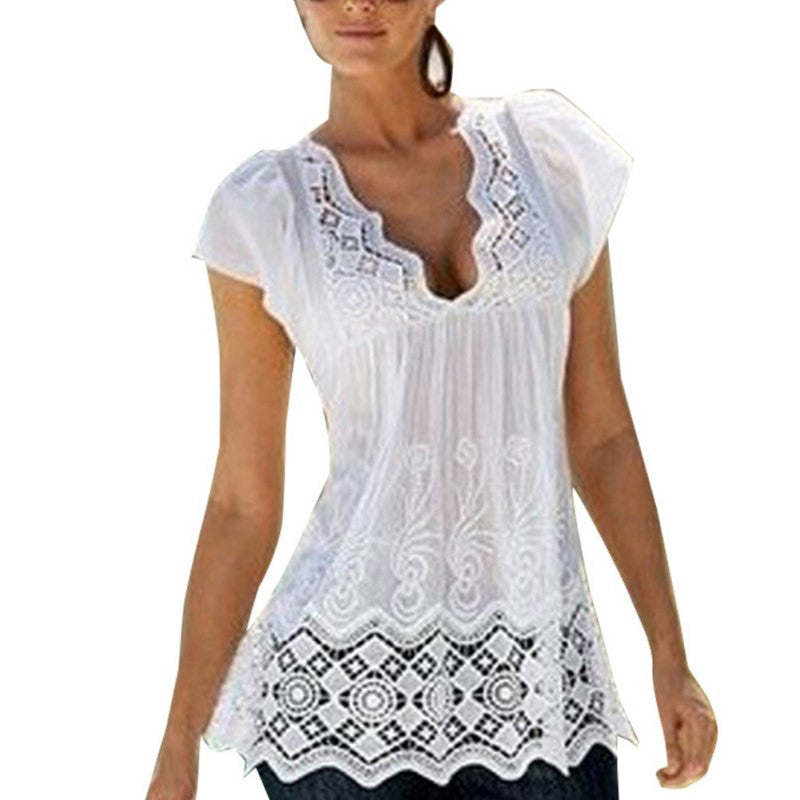 Women Lace Vest Top Sleeveless Casual Tank Blouse Tops Shirts NW